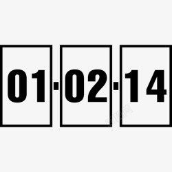 2014年日历2014年2月1日带有三个旋转区域的日历界面日历图标高清图片