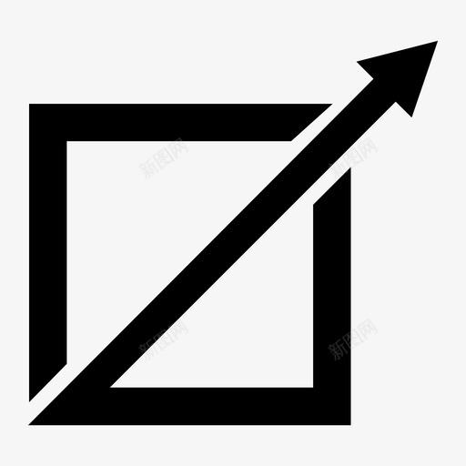 增加箭头业务svg_新图网 https://ixintu.com 财务 增加 箭头 业务 收入 正方形 图形