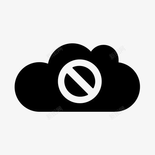 块云阻止云服务svg_新图网 https://ixintu.com 云块 阻止 服务 存储