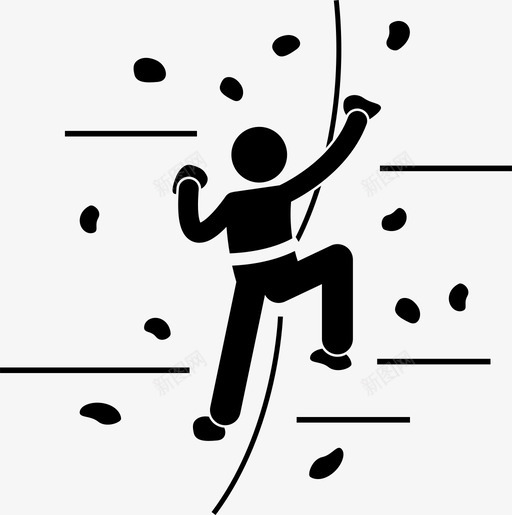 攀岩绳索安全带svg_新图网 https://ixintu.com 攀岩 绳索 安全带 运动 户外运动