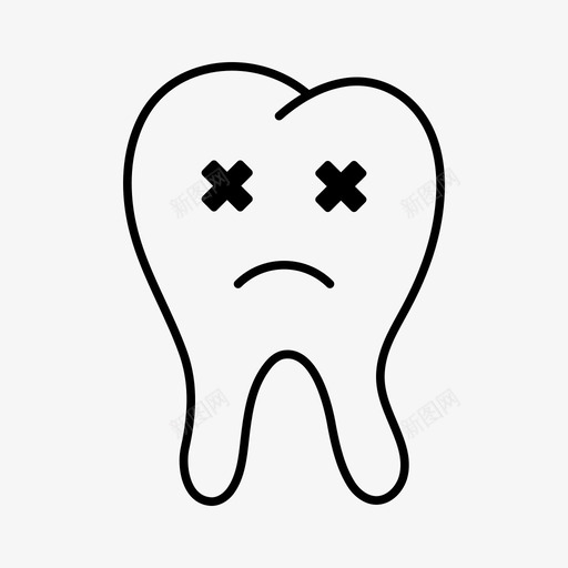 牙疼龋齿裂牙svg_新图网 https://ixintu.com 牙疼 龋齿 裂牙 牙痛