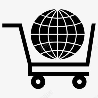 全球购物电子商务全球商务图标