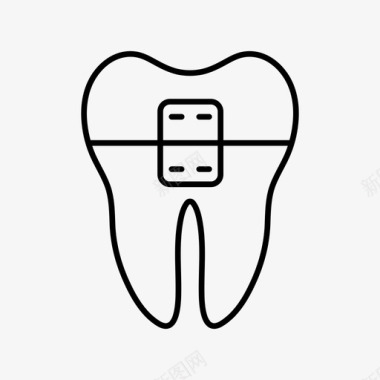 牙套牙医矫正牙齿图标