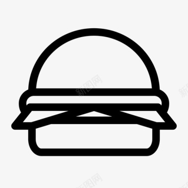 芝士汉堡食物汉堡包图标