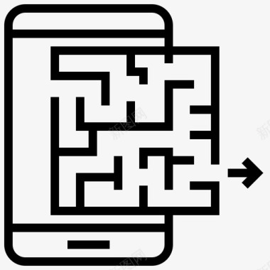 迷宫拼图智能手机图标