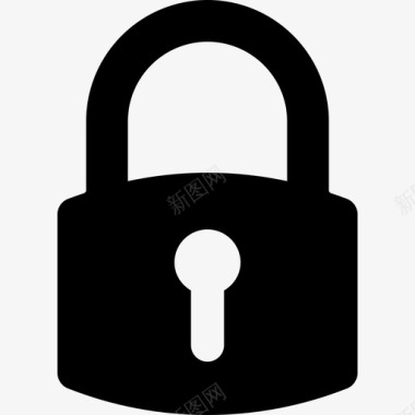 安全接口的锁挂锁符号freepikons接口图标