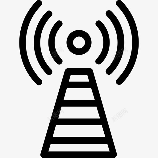 无线天线信号塔wifisvg_新图网 https://ixintu.com 无线 天线 信号塔 科技 平滑 线图 图标