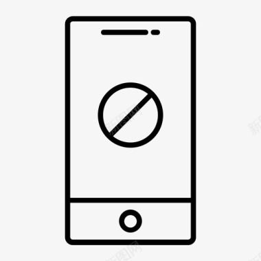 阻止智能手机拒绝访问禁止访问图标