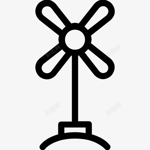 风扇电扇台扇svg_新图网 https://ixintu.com 台扇 风扇 电扇 通风机 科技 光滑 线条 图标