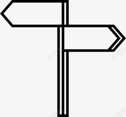 十字路口选择决定图标