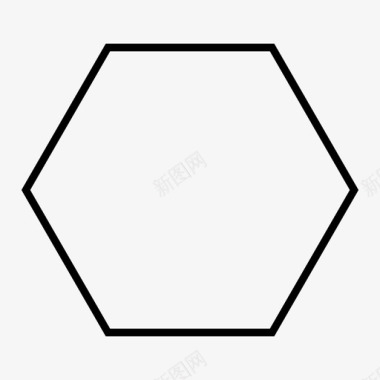 六边形二维形状几何图标