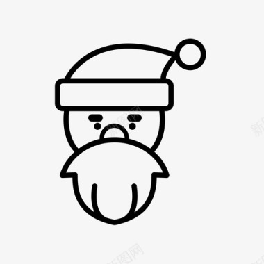 圣诞老人圣诞帽圣尼古拉图标