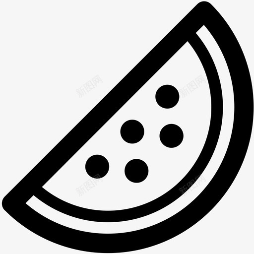 西瓜食品水果svg_新图网 https://ixintu.com 西瓜 食品 水果 瓜片 带籽