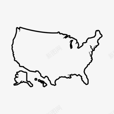 美国美洲大陆图标