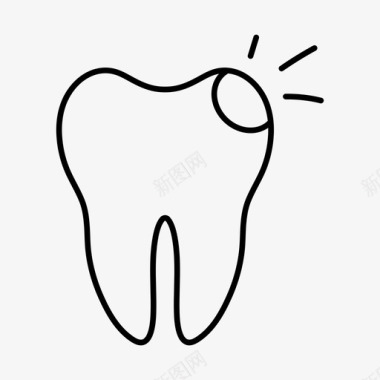牙痛龋齿蛀牙图标
