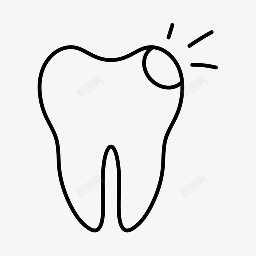 牙痛龋齿蛀牙svg_新图网 https://ixintu.com 牙痛 龋齿 蛀牙 裂牙