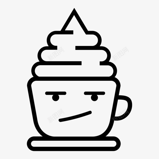 浓咖啡加奶油咖啡浮式svg_新图网 https://ixintu.com 咖啡 奶油 浮式 马克 加厚
