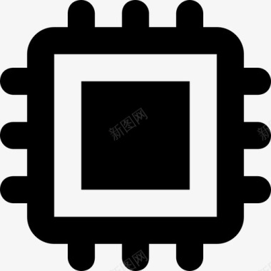 微芯片电路微处理器图标