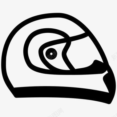头盔自行车头盔头部保护图标