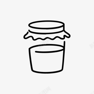果酱罐玻璃蜜饯图标
