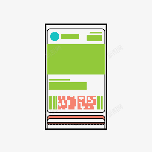 钱包通行证优惠券存折svg_新图网 https://ixintu.com 钱包 通行证 优惠券 存折 票证 移动 线框