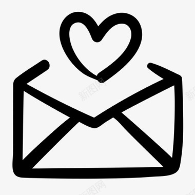 信爱涂鸦电子邮件图标