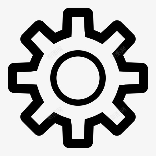 齿轮设置线性方形svg_新图网 https://ixintu.com 齿轮 设置 线性 方形