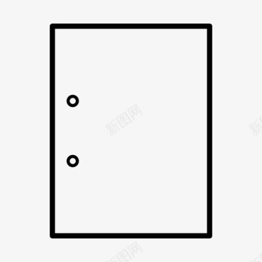 页面穿孔穿孔纸张图标