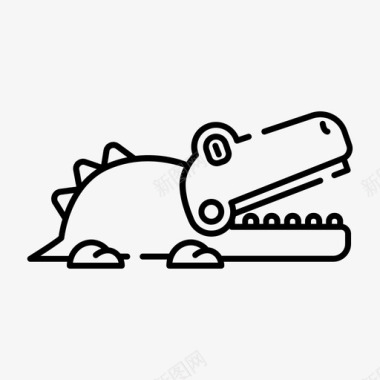 鳄鱼玩具鳄鱼动物图标
