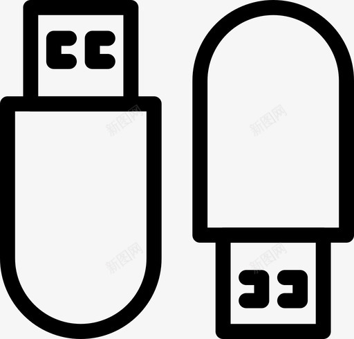 usb数据存储设备双svg_新图网 https://ixintu.com 驱动器 数据 存储设备 闪存 通用 串行 总线 技术