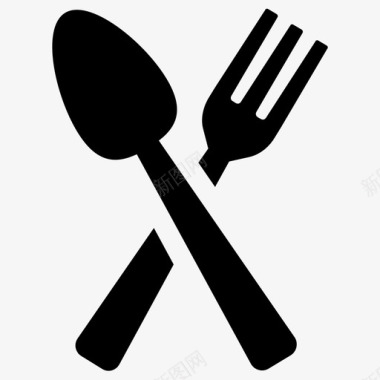 吃叉子银器图标