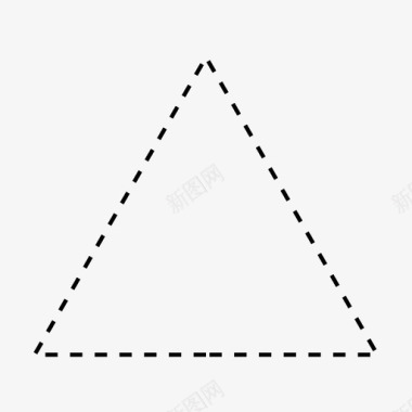 虚线三角形几何数学图标