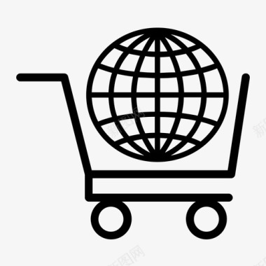 全球购物电子商务全球商务图标