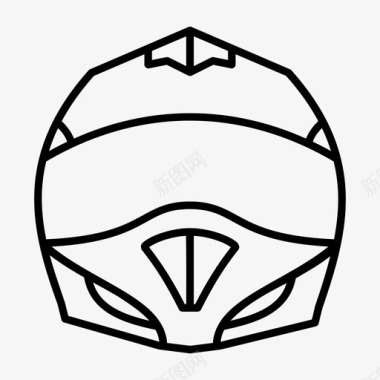 头盔头部保护赛车图标