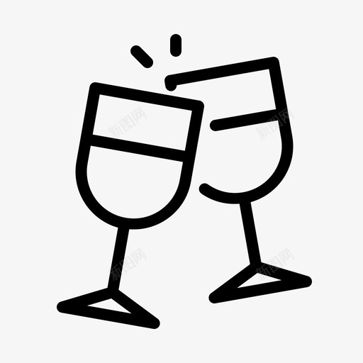 葡萄酒庆祝干杯svg_新图网 https://ixintu.com 葡萄酒 庆祝 干杯 饮料 玻璃杯 派对 月日