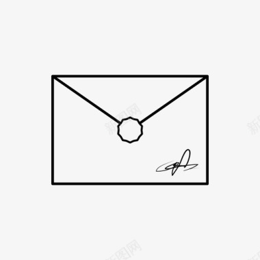 签名信封信件邮件图标