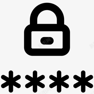 密码锁pin码受保护图标