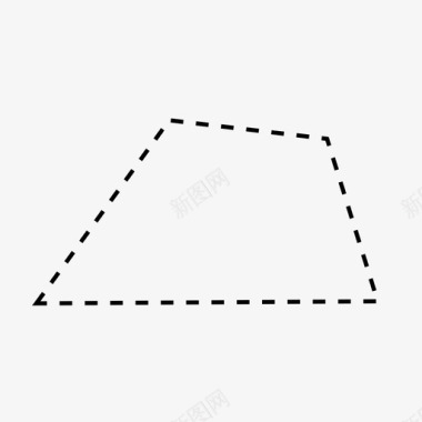 不规则四边形虚线几何体不规则四边形图标