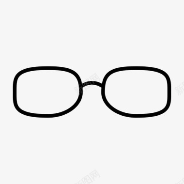 眼镜配件透镜图标