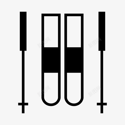 滑雪高山回转svg_新图网 https://ixintu.com 滑雪 高山 回转 滑雪板 户外 填充 图标