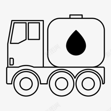 油罐车运输车运输工具图标