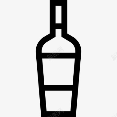 酒瓶贴标签简单葡萄酒图标