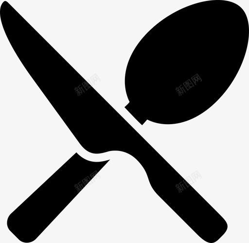 刀和匙餐具快餐svg_新图网 https://ixintu.com 餐具 匙刀 快餐 食品 餐饮服务 餐厅