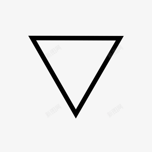 三角形下箭头白色三角形svg_新图网 https://ixintu.com 三角形 箭头 白色