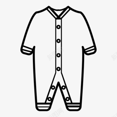 婴儿服装婴儿连体裤图标
