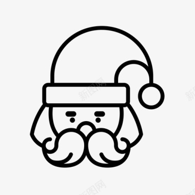 圣诞老人圣诞帽圣尼古拉图标