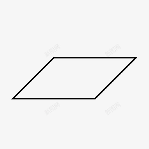 平行四边形二维形状几何svg_新图网 https://ixintu.com 形状 平行四边形 二维 几何 数学