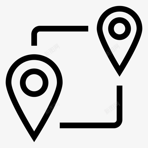 地图图钉gps指针svg_新图网 https://ixintu.com 地图 图钉 指针 服务 跟踪 业务 线图 图标