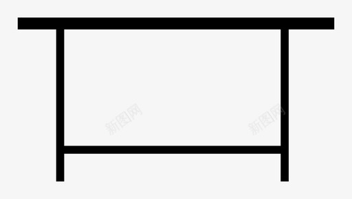 高书桌立式书桌桌子图标