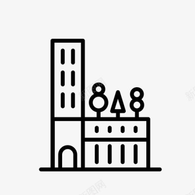 建筑城市绿城图标